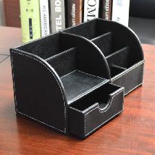 Leather Desk Organizer wholesale, custom printed logo
