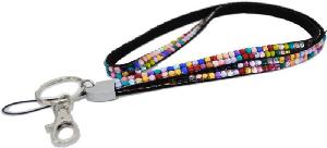 Rhinestone Badge Lanyards wholesale, custom logo printed