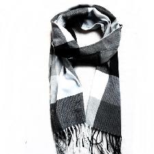Grid Printing Scarf with Fringe wholesale, custom printed logo
