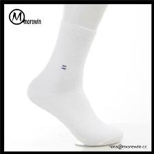 Morewin custom brand embroidery logo soild color bamboo business socks wholesale, custom printed logo Morewin custom brand embroidery logo soild color bamboo business socks wholesale, custom printed logo
