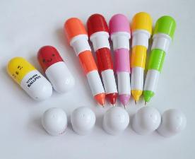 Capsule Pill Extendable Ballpoint Pens wholesale, custom printed logo