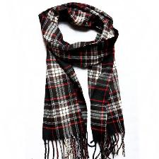 Grid Printing Scarf with Fringe wholesale, custom printed logo
