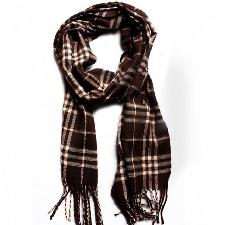 Grid Printing Scarf with Fringe wholesale, custom printed logo