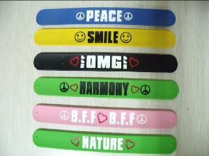 Silicone Slap Bracelet wholesale, custom logo printed