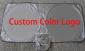 Car Windscreen Cover, Double Loop Auto Sun Shade wholesale, custom logo printed