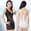 Transparent Sexy Real Silk Dress, Beads Lace Mini Bodycon Sleeveless