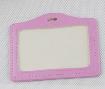 Leather Horizontal Name Tag Holder, Fit Credit Card Size