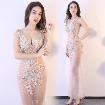 Transparent Sexy Party Evening Long Dress Real Silk Floral Embroidery