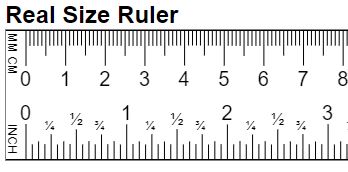 online real size ruler mm cm inch